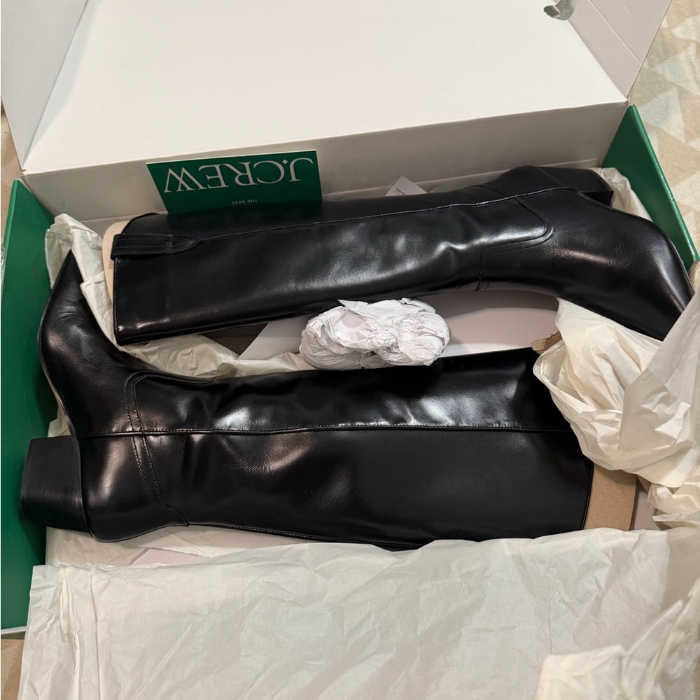 j crew New Piper square-toe knee-high boots in leather - Picture 4 of 6